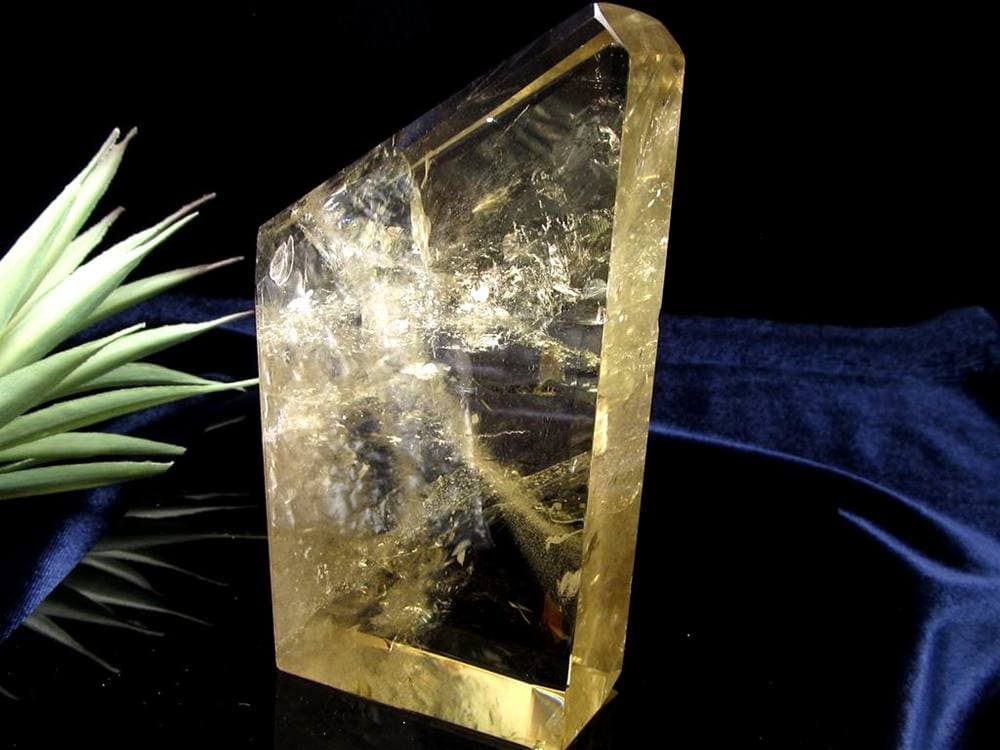 シトリン 黄水晶 ポリッシュ 原石 置物