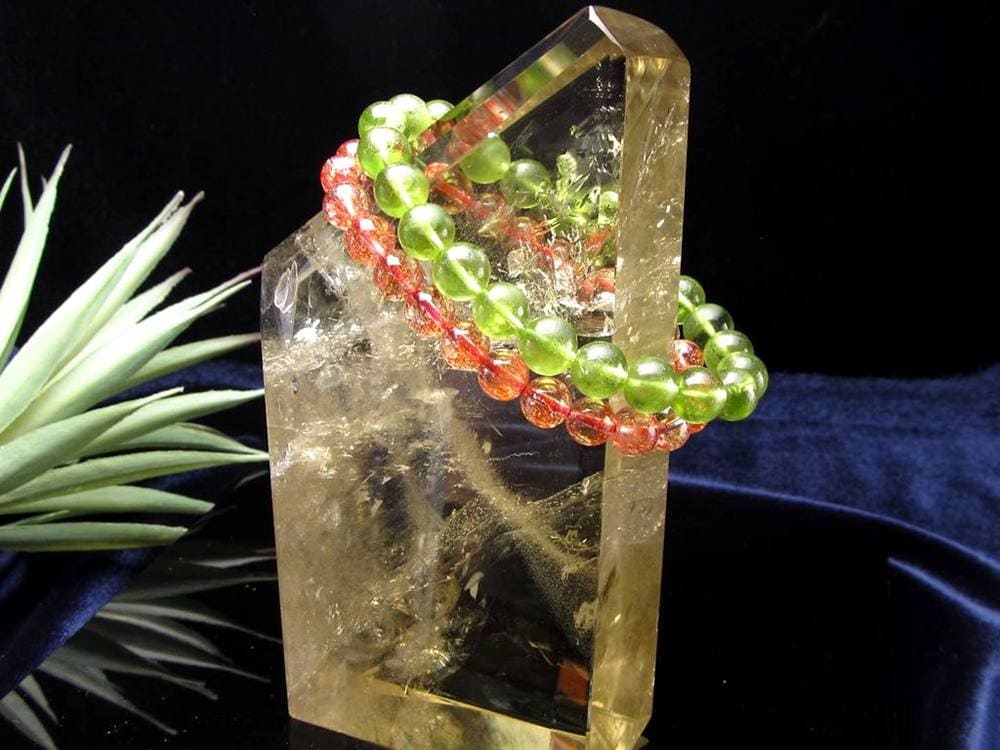 シトリン 黄水晶 ポリッシュ 原石 置物