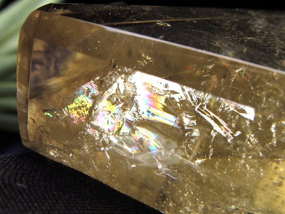 シトリン 黄水晶 ポリッシュ 原石 置物