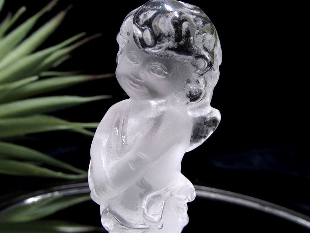 水晶 キューピット エンジェル 天使 彫刻 置物