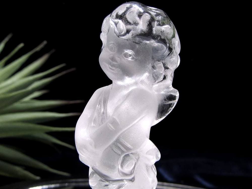 水晶 キューピット エンジェル 天使 彫刻 置物