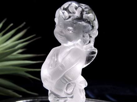 水晶 キューピット エンジェル 天使 彫刻 置物