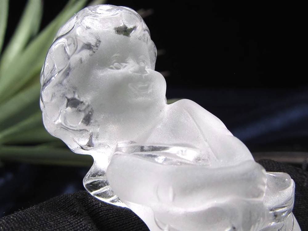 水晶 キューピット エンジェル 天使 彫刻 置物