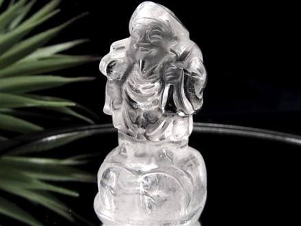 水晶 クォーツ 縁起物 置物 大黒天