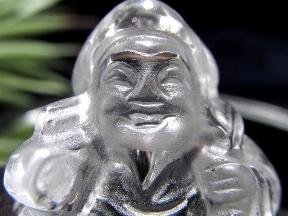 水晶 クォーツ 縁起物 置物 大黒天