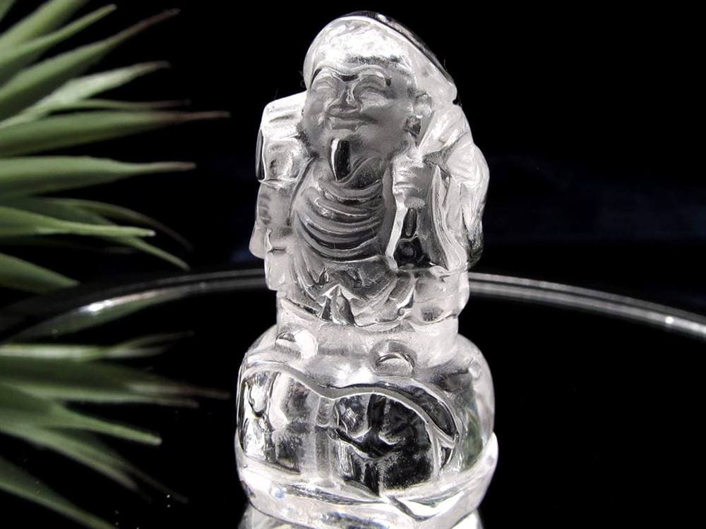水晶 クォーツ 縁起物 置物 大黒天
