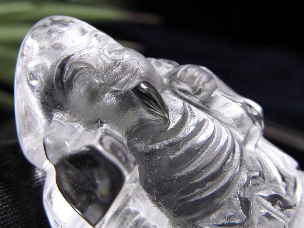 水晶 クォーツ 縁起物 置物 大黒天