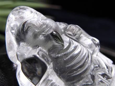 水晶 クォーツ 縁起物 置物 大黒天