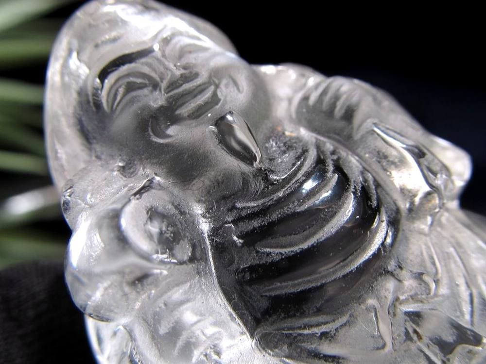 水晶 クォーツ 縁起物 置物 大黒天