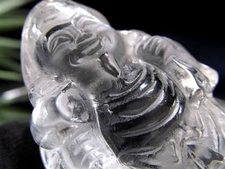 水晶 クォーツ 縁起物 置物 大黒天
