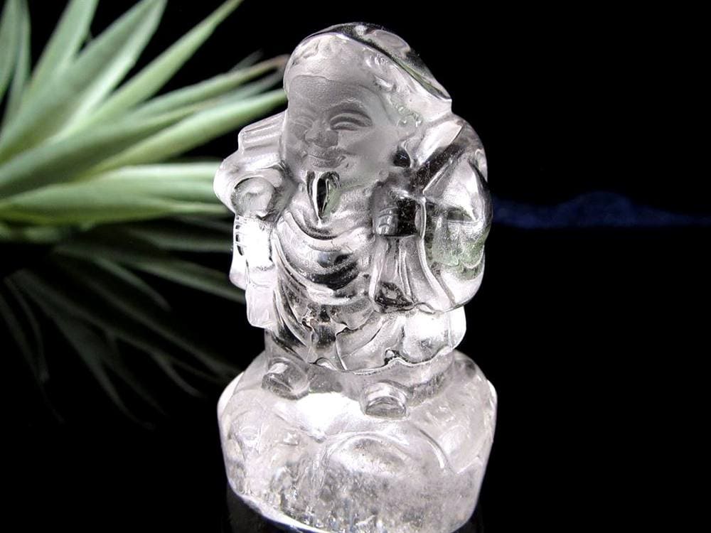 水晶 クォーツ 縁起物 置物 大黒天