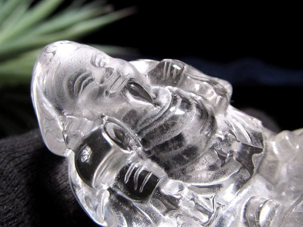 水晶 クォーツ 縁起物 置物 大黒天