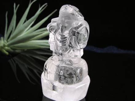 水晶 クォーツ 縁起物 置物 大黒天
