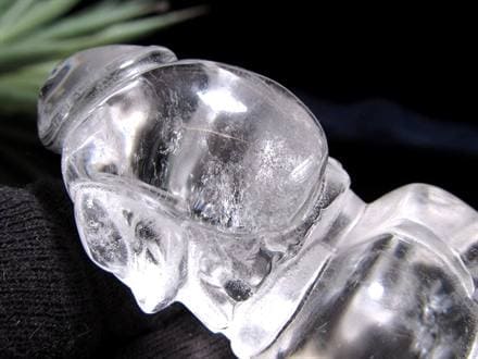 水晶 クォーツ 縁起物 置物 大黒天