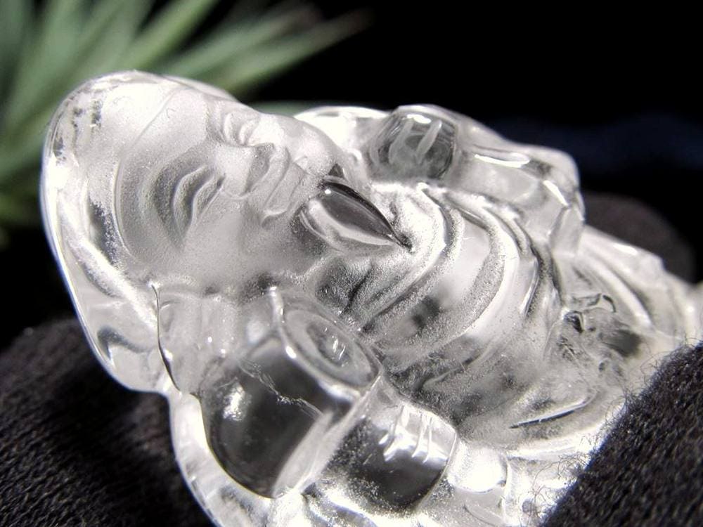 水晶 クォーツ 縁起物 置物 大黒天