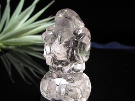 水晶 クォーツ 縁起物 置物 大黒天