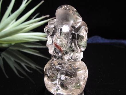 水晶 クォーツ 縁起物 置物 大黒天
