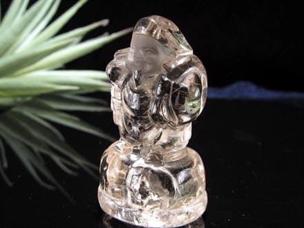 水晶 クォーツ 縁起物 置物 大黒天