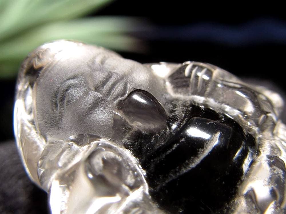 水晶 クォーツ 縁起物 置物 大黒天