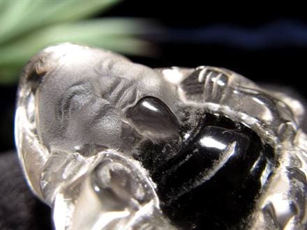 水晶 クォーツ 縁起物 置物 大黒天