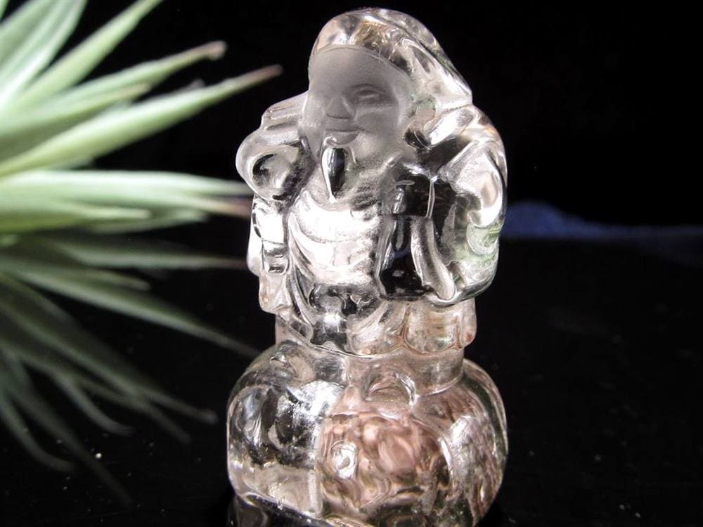 水晶 クォーツ 縁起物 置物 大黒天