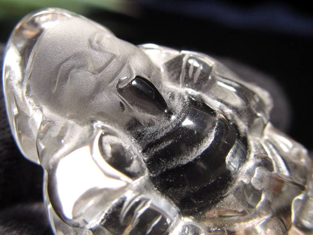 水晶 クォーツ 縁起物 置物 大黒天