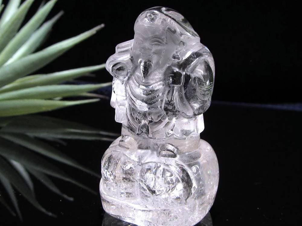 水晶 クォーツ 縁起物 置物 大黒天