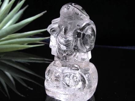 水晶 クォーツ 縁起物 置物 大黒天
