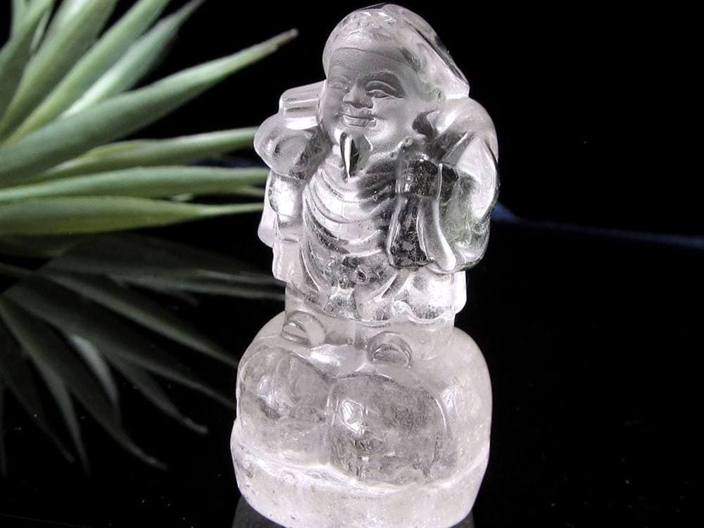 水晶 クォーツ 縁起物 置物 大黒天