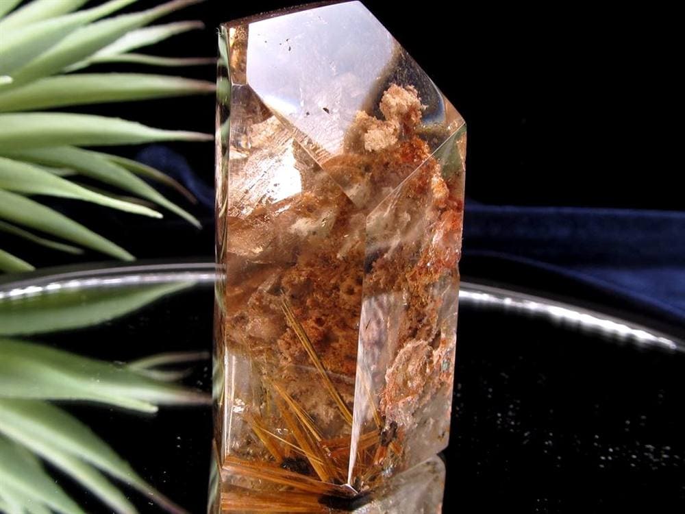 貫入 金針 ガーデン ルチル クォーツ 庭園針 水晶 ポリッシュ 原石