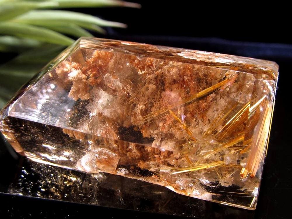 貫入 金針 ガーデン ルチル クォーツ 庭園針 水晶 ポリッシュ 原石