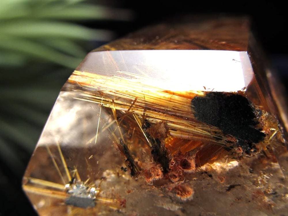 貫入 金針 ガーデン ルチル クォーツ 庭園針 水晶 ポリッシュ 原石