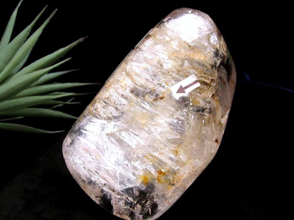 水入り水晶 エレスチャル 原石 置物 エンハイドクォーツ