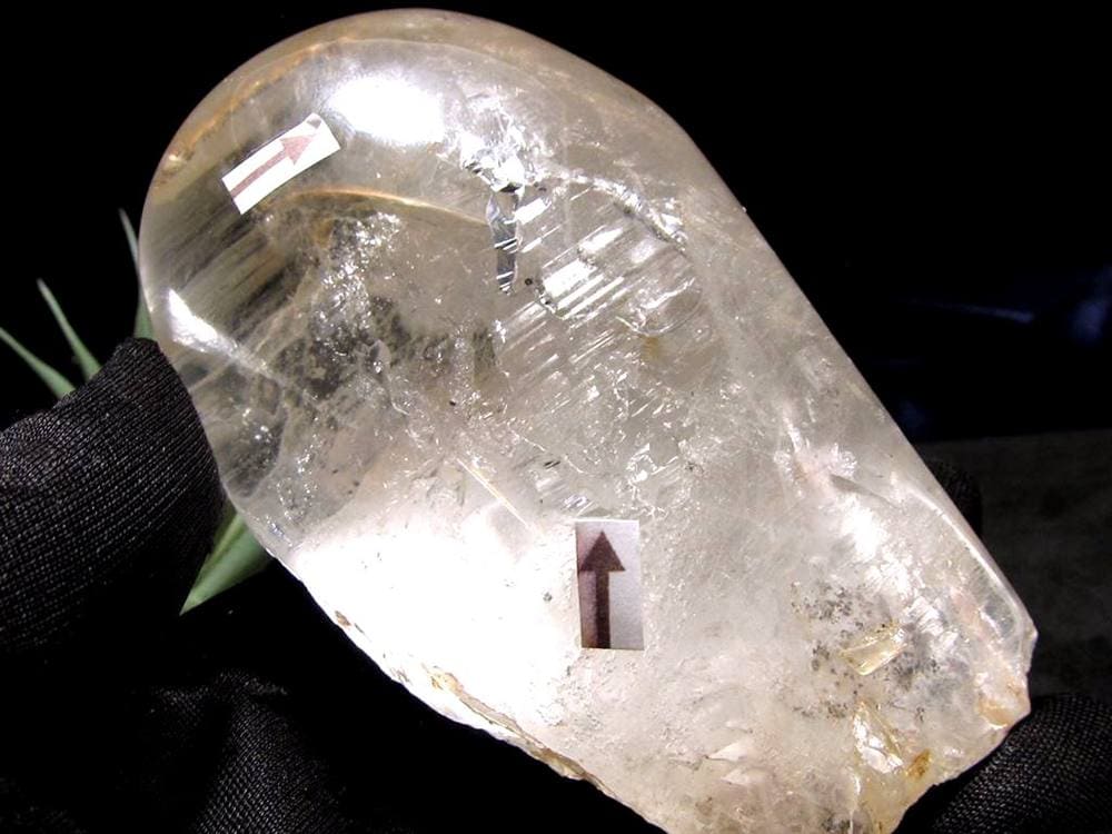 水入り水晶 エレスチャル 原石 置物 エンハイドクォーツ