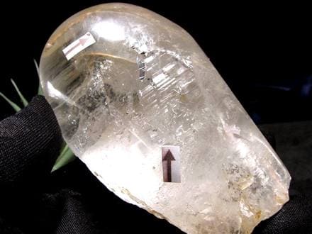 水入り水晶 エレスチャル 原石 置物 エンハイドクォーツ