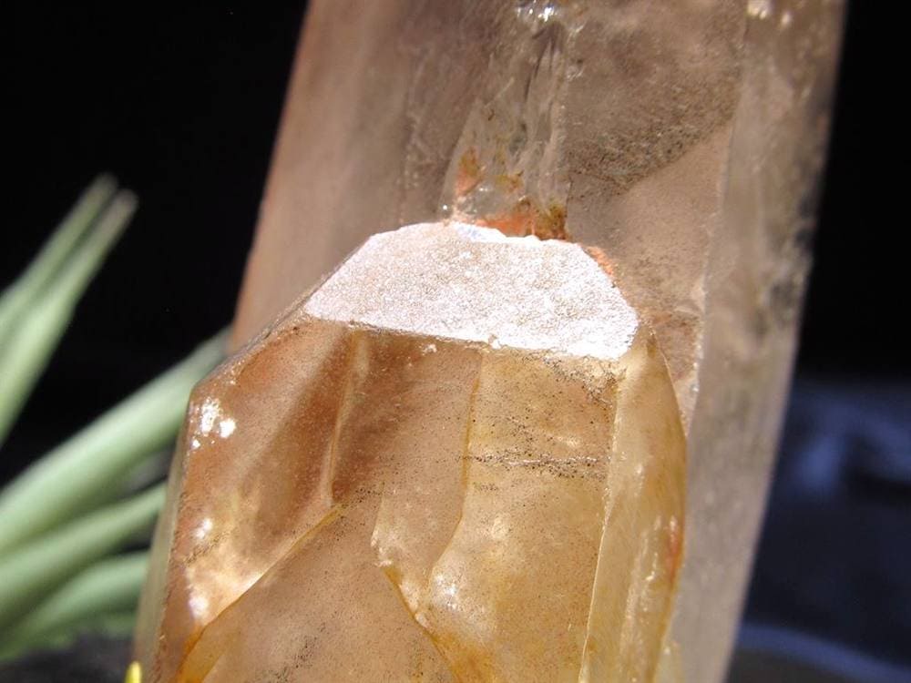 水入り水晶 エレスチャル 原石 置物 エンハイドクォーツ