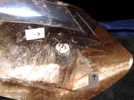 水入り水晶 エレスチャル 原石 置物 エンハイドクォーツ