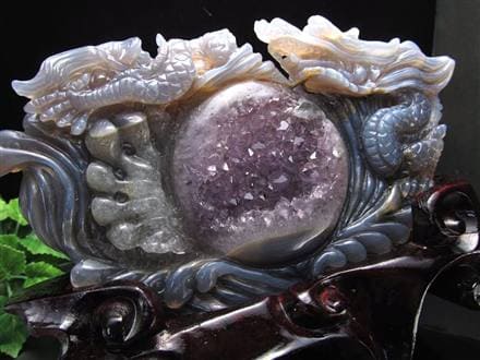 アゲート トレジャーメノウ 瑪瑙 龍穴 双龍 龍神