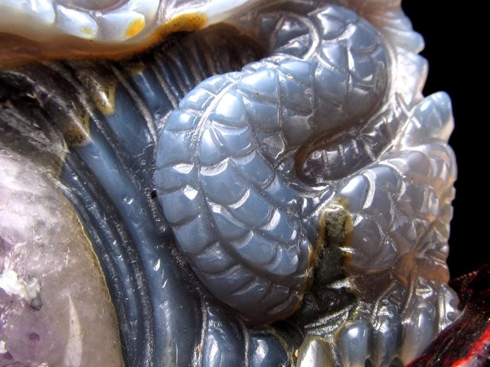 アゲート トレジャーメノウ 瑪瑙 龍穴 双龍 龍神