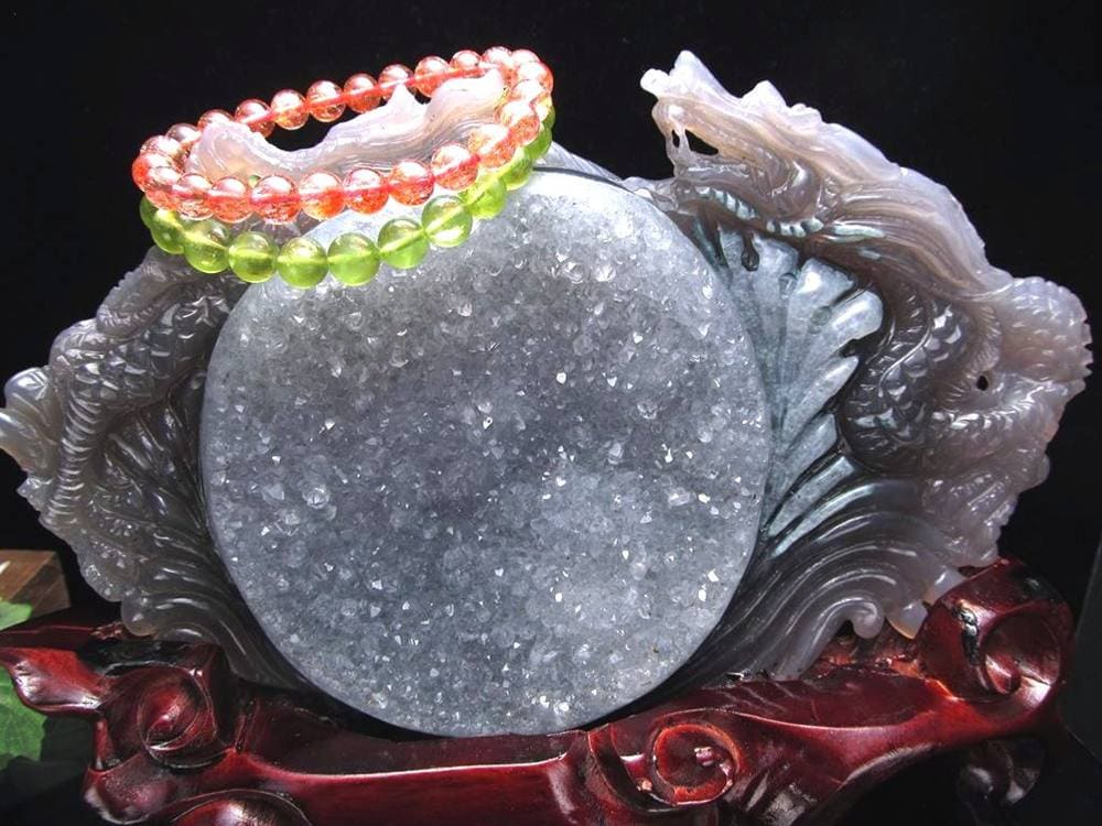 アゲート トレジャーメノウ 瑪瑙 龍穴 双龍 龍神