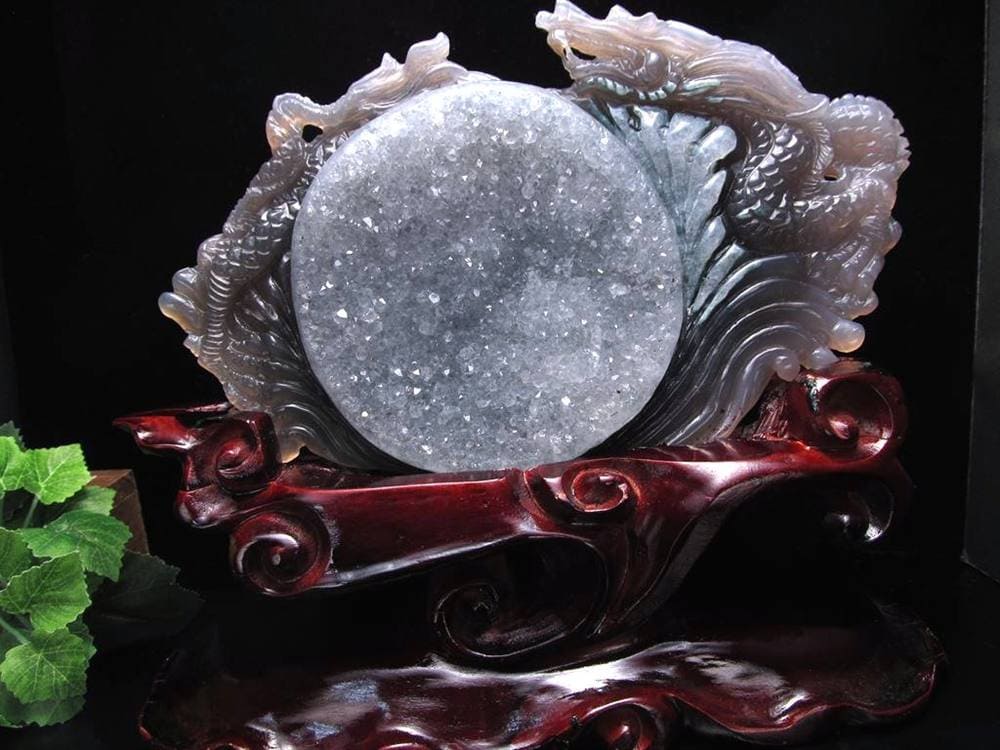 アゲート トレジャーメノウ 瑪瑙 龍穴 双龍 龍神