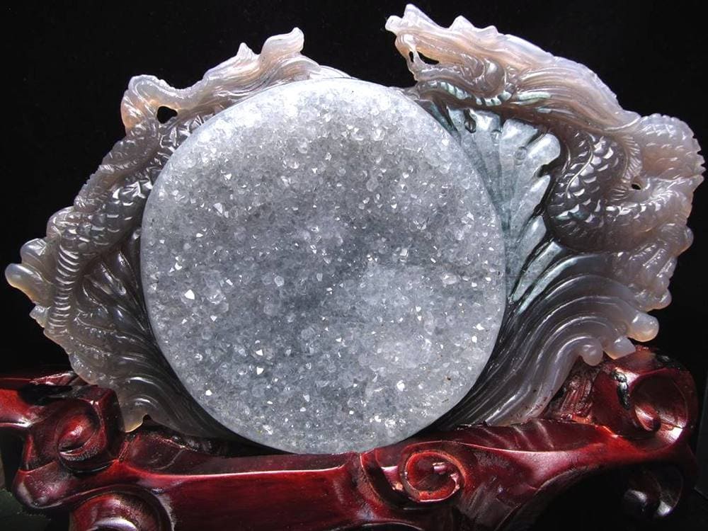 アゲート トレジャーメノウ 瑪瑙 龍穴 双龍 龍神