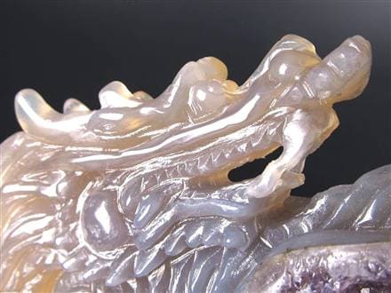 龍 瓢箪 笑口アメジスト 瑪瑙 龍穴アゲート 彫刻 置物