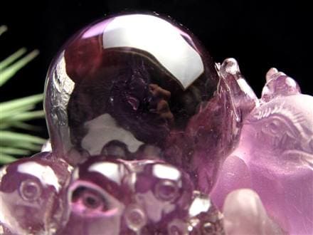 アメジスト 紫水晶 鹿 彫刻 置物