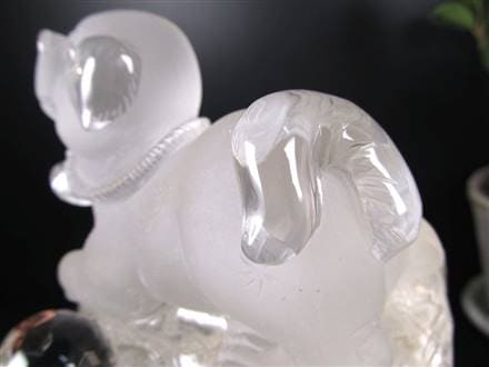 犬 天然水晶 万能の石 浄化 置物