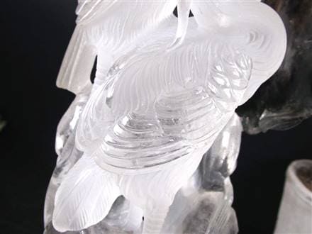 鶴 天然水晶 万能の石 浄化 置物