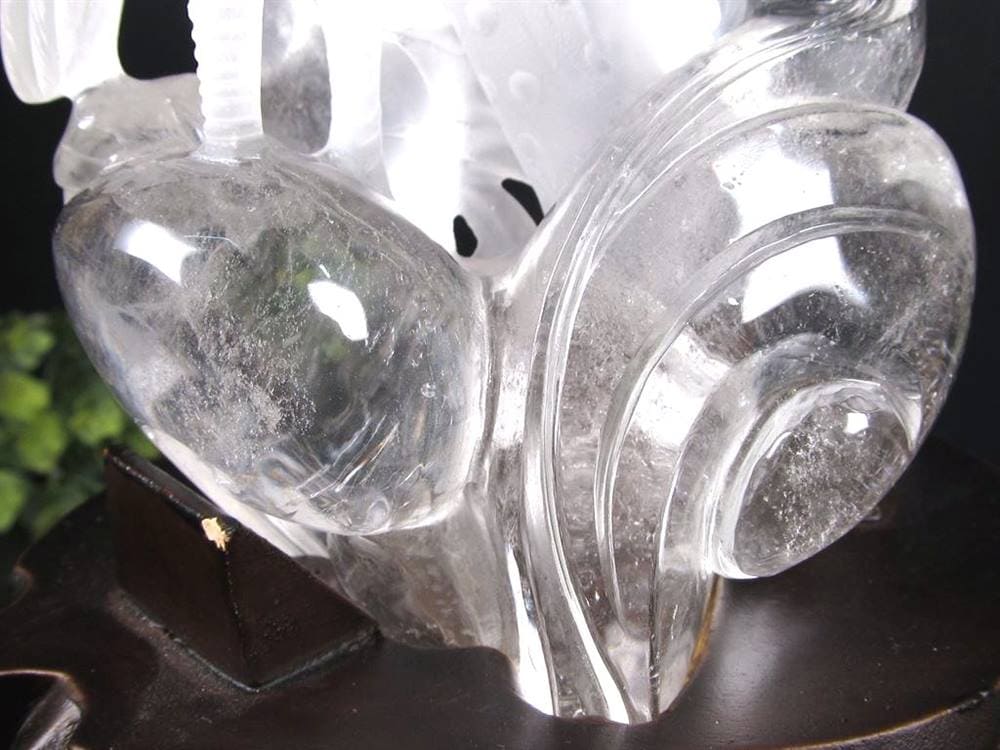 鶴 天然水晶 万能の石 浄化 置物