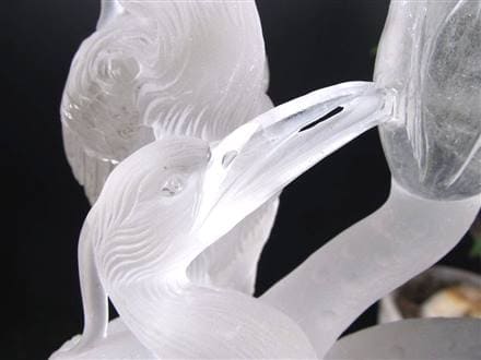 鶴 天然水晶 万能の石 浄化 置物