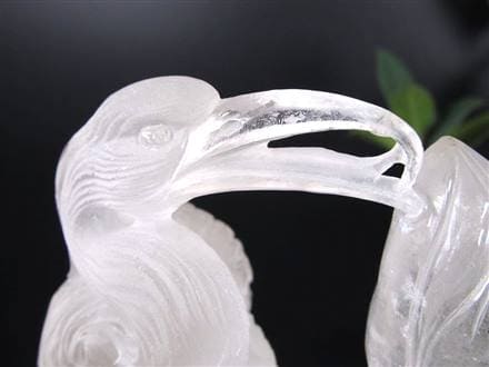 鶴 天然水晶 万能の石 浄化 置物