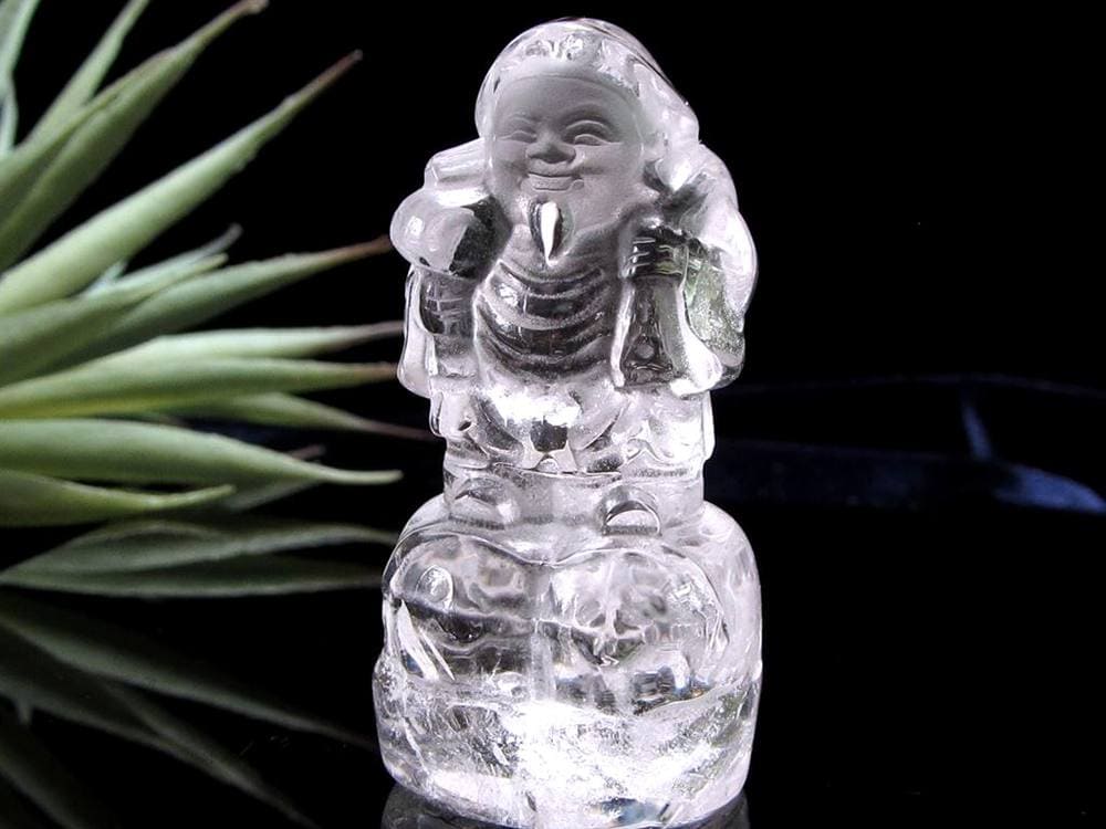 水晶 クォーツ 縁起物 置物 大黒天